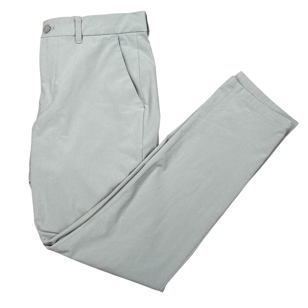 Mizzen+Main Pants Mens 32x30 Gray Helmsman Performance Slim Fit Dress Polyester